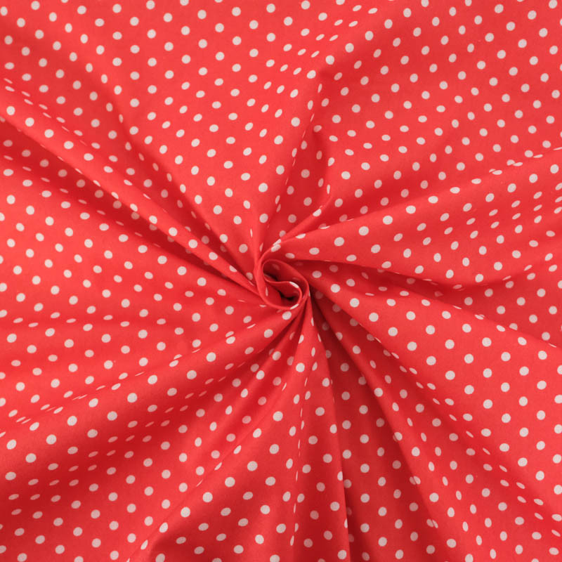 Red Polka-Dot Cotton Poplin - Maison Klem